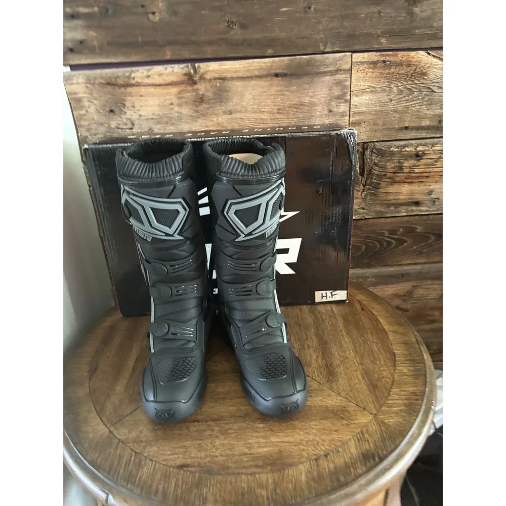 MSR M3X Motocross Boots Black Mens Size 8 Dirt Bike MX Off-Road Riding Gear